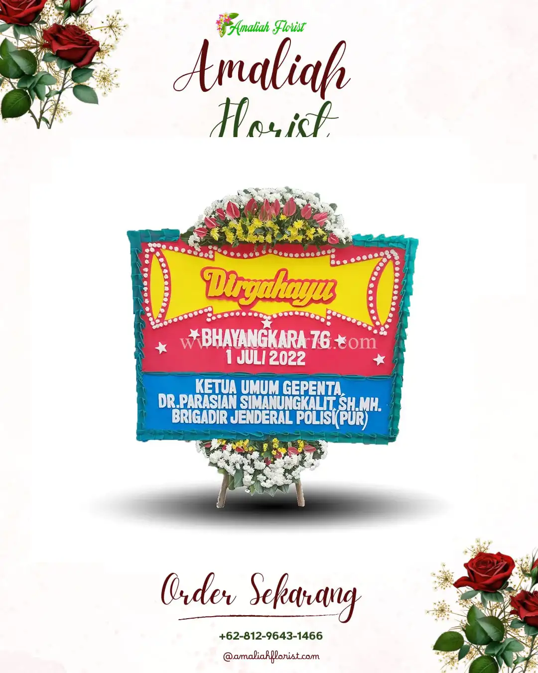 Papan Bunga HUT Ulang Tahun Pemulutan Selatan